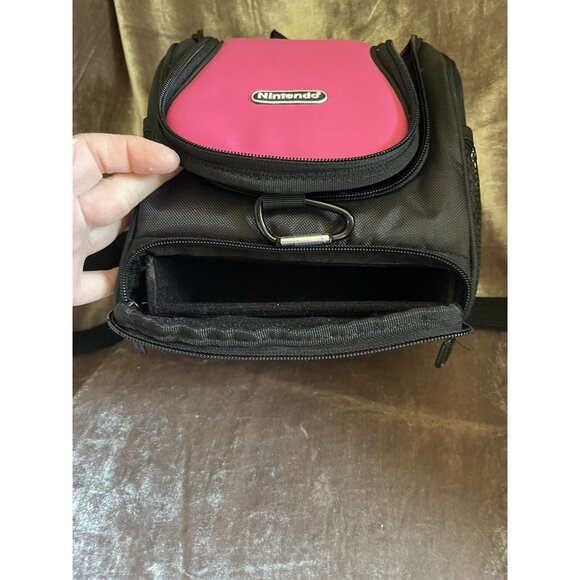 Nintendo Mini Backpack Gameboy Carrying Protective Travel Case Pink Black - NICE - Picture 8 of 16